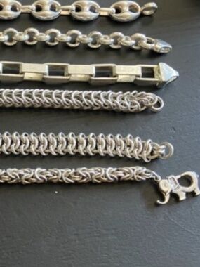 6 Piece Sterling Silver Bracelet Collection